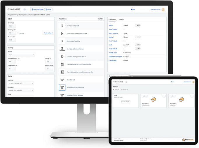 screenshot of Cable Pro Web